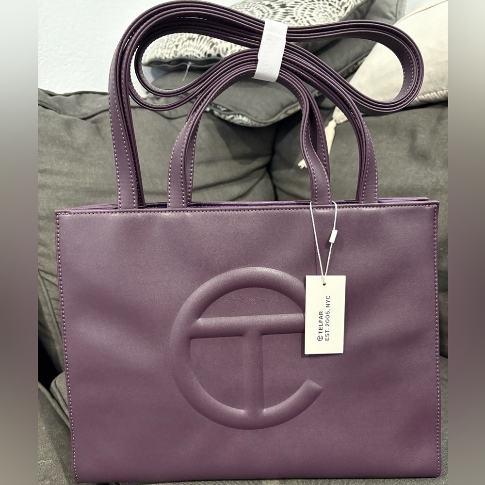 Telfar Medium Shopping Bag, Eggplant